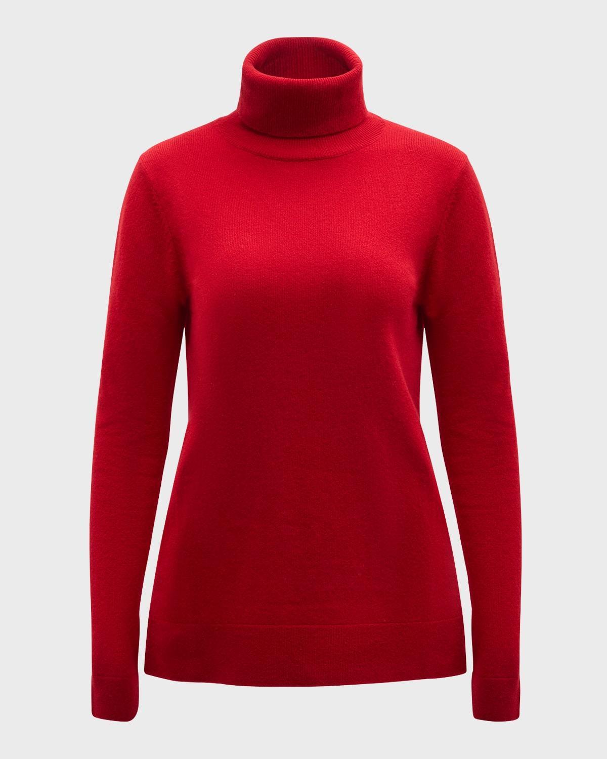 Cashmere Basic Turtleneck Top Product Image