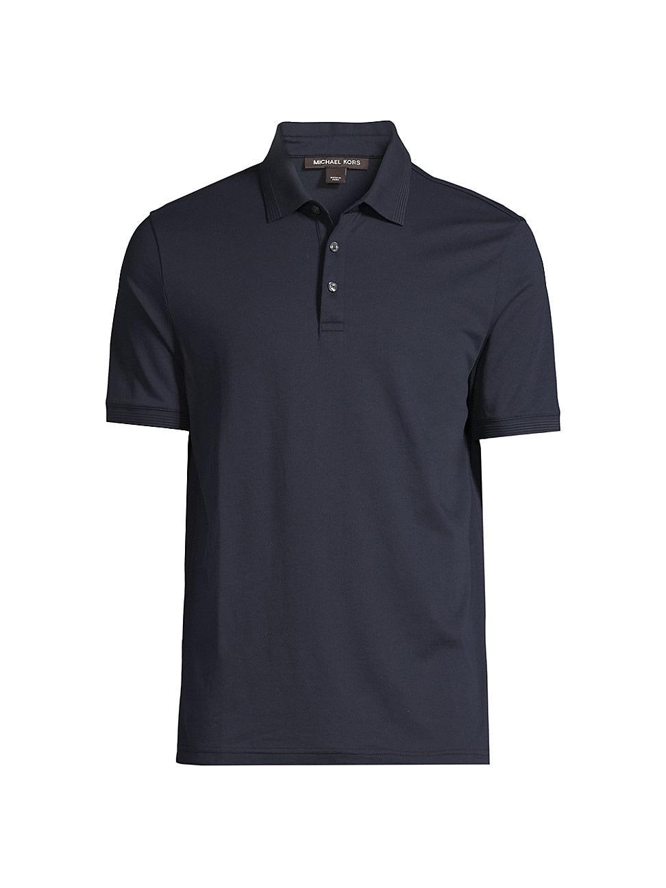 Michael Kors Mercerized Pima Cotton Modern Fit Short Sleeve Polo Shirt Product Image