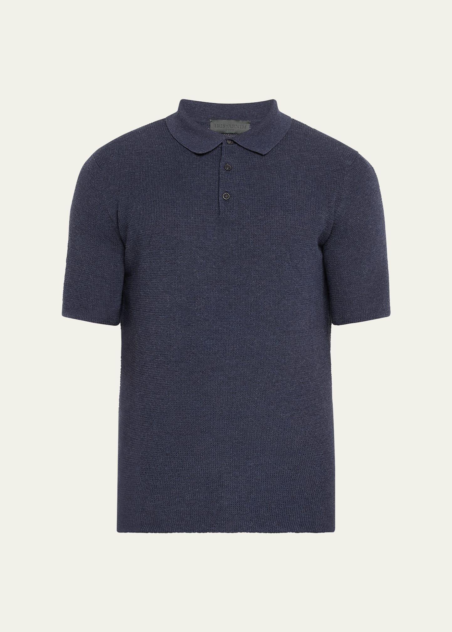 Mens Cotton Knit Polo Shirt Product Image