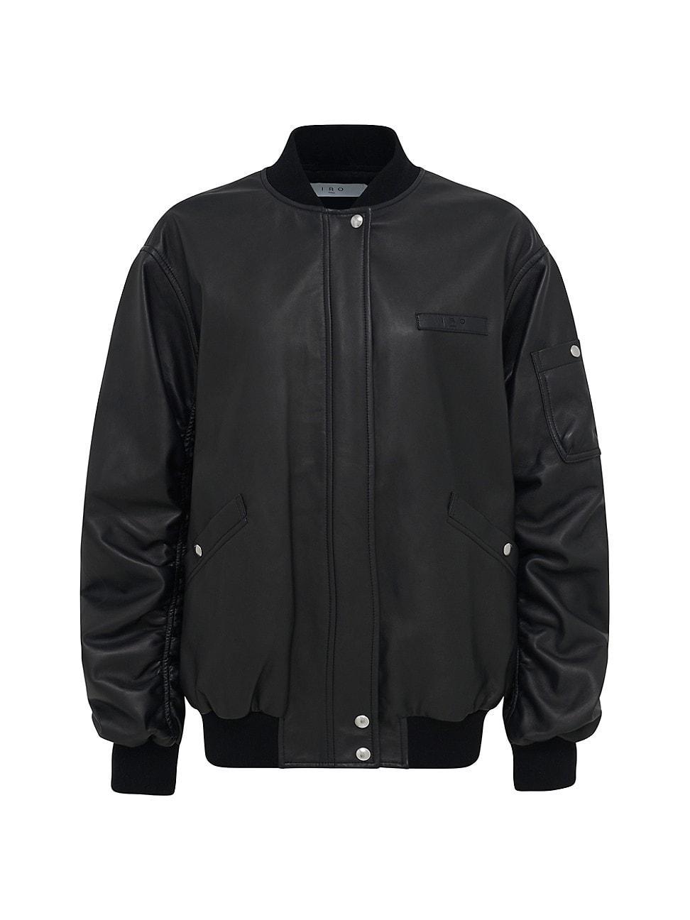 Kerem Oversized Leather Bomber Product Image