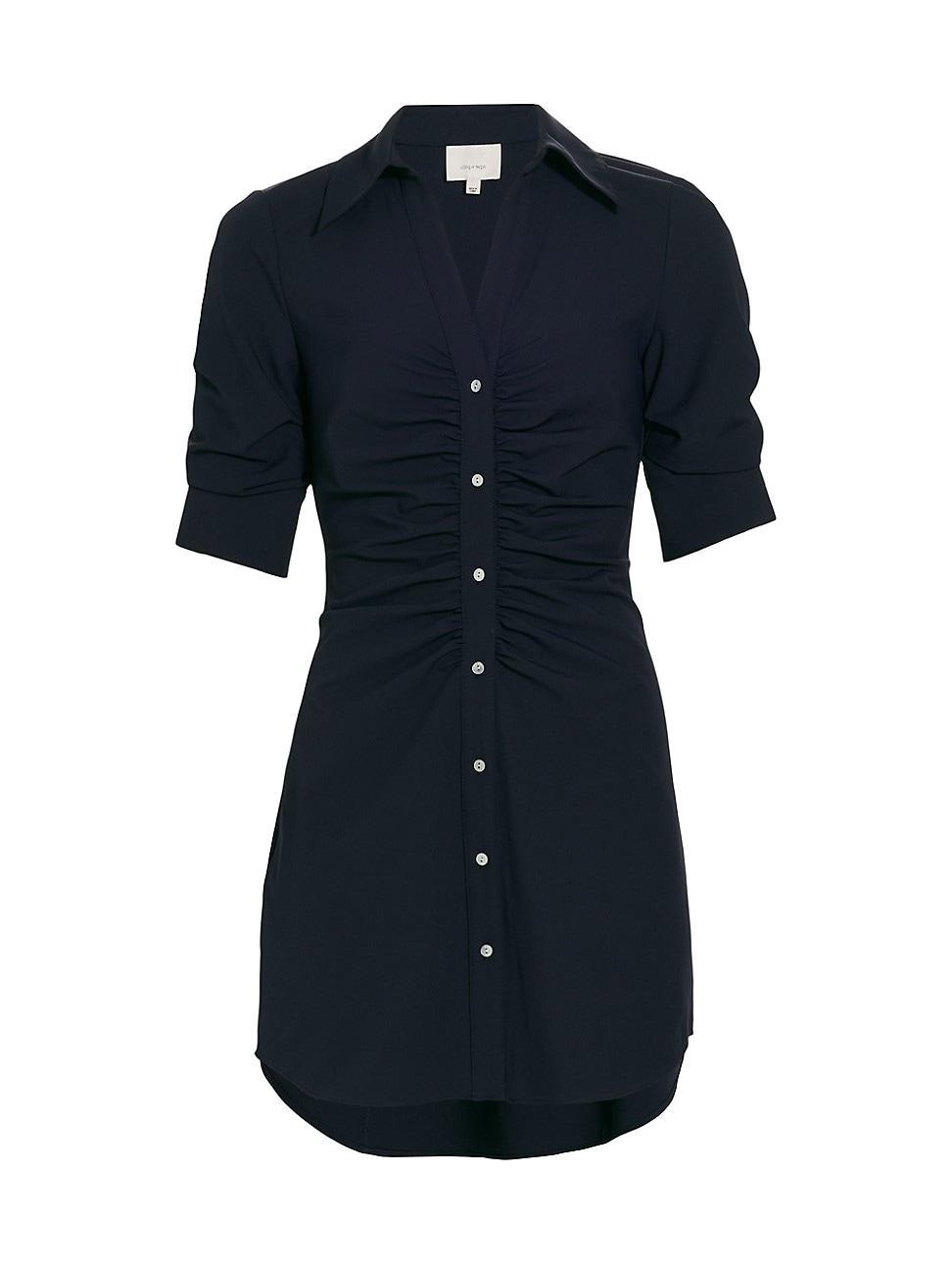 Womens Elina Gathered Mini-Shirtdress Product Image