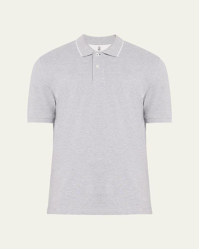 Mens Solid Pique Polo Shirt Product Image