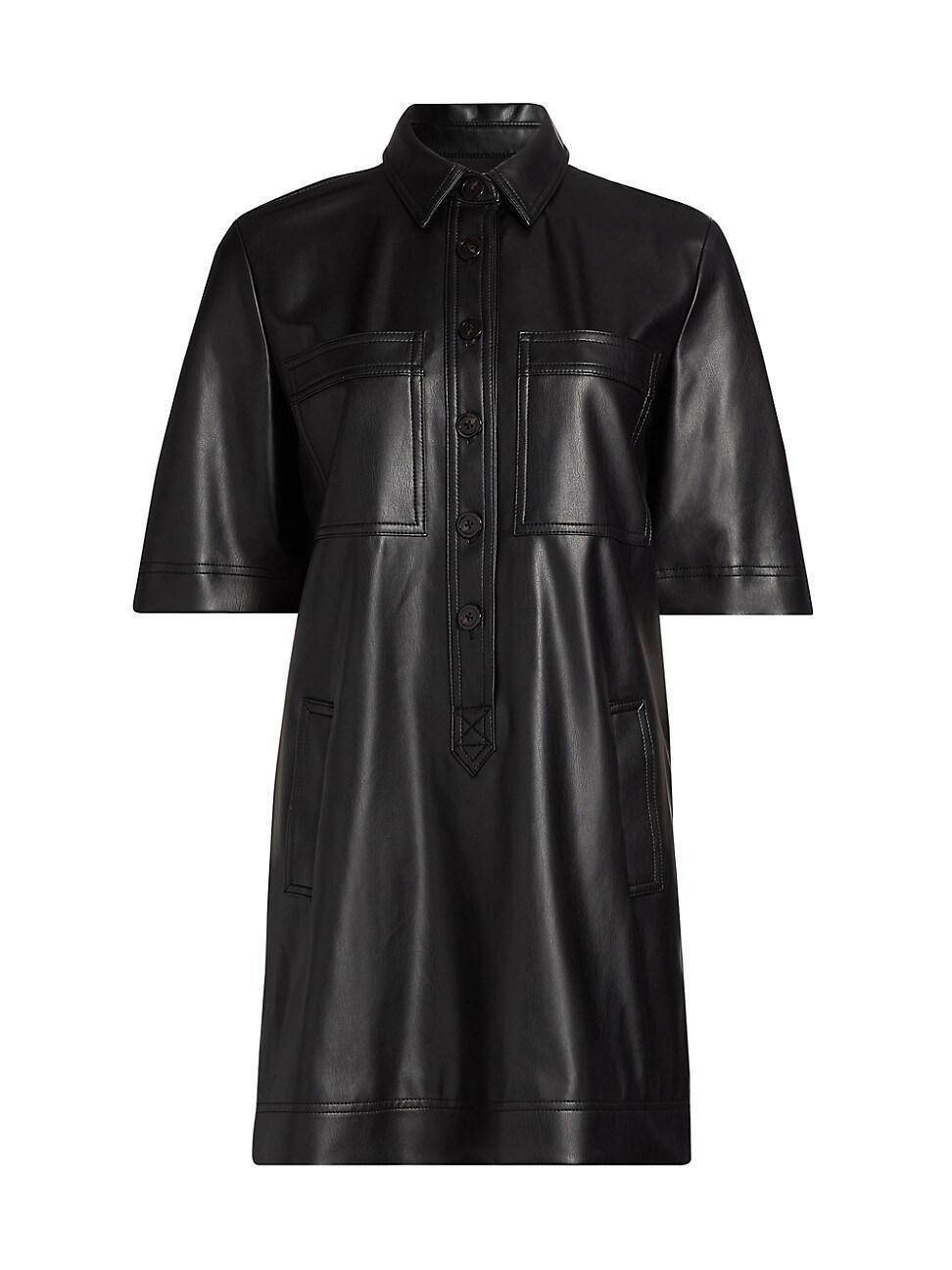 Womens Koulis Faux-Leather Minidress Product Image