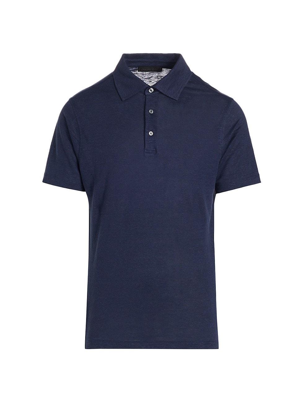 Mens COLLECTION Linen Polo Shirt Product Image