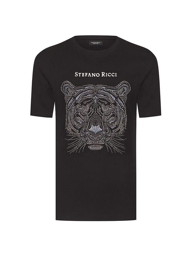 Mens Tiger Motif T-Shirt Product Image