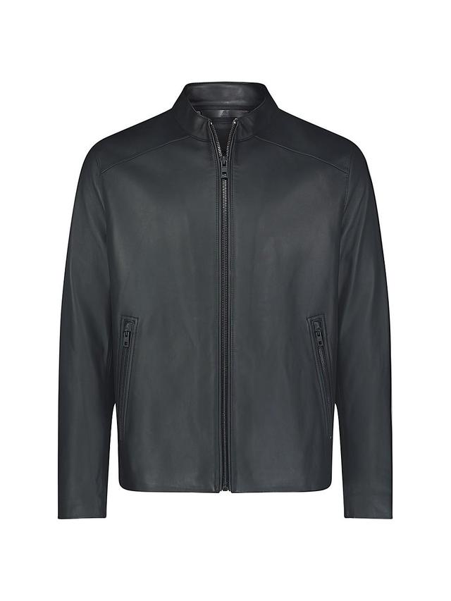 Mens Corbio Leather Racer Jacket Product Image