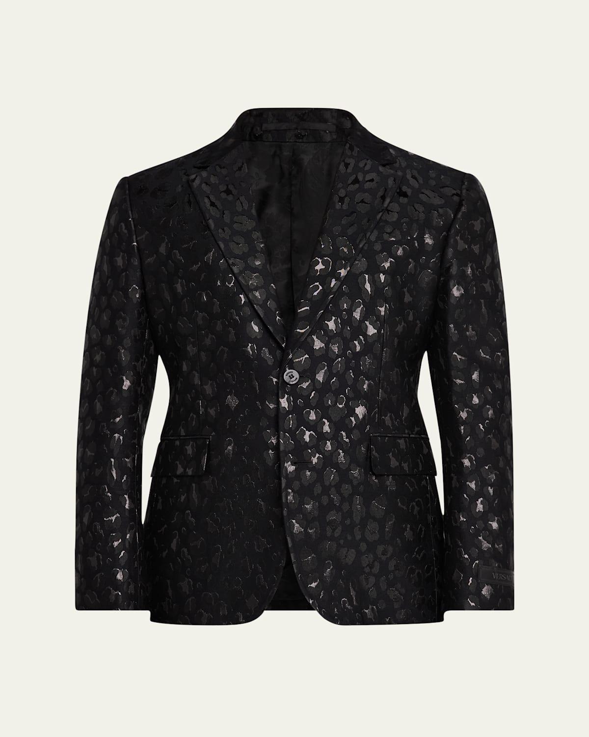 Mens Leopard Jacquard Evening Jacket Product Image