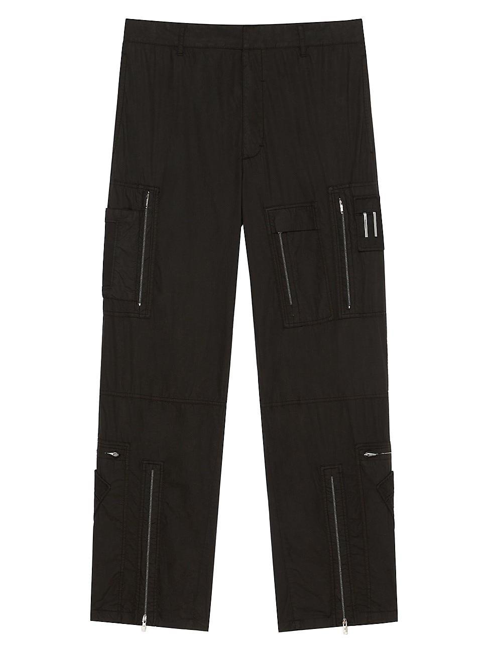 Mens Pants in Poplin with Multi Zipped Pockets Product Image