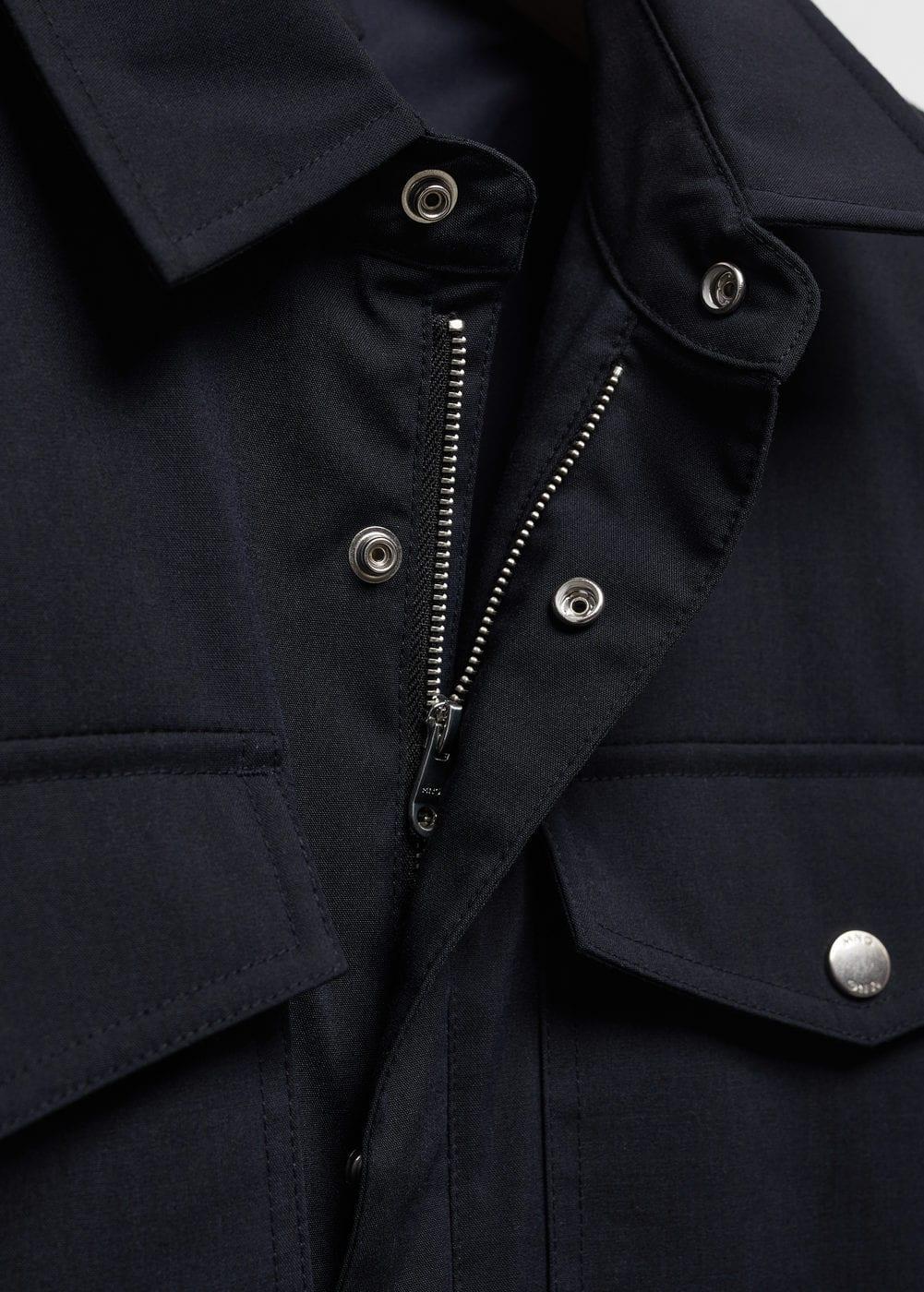 MANGO MAN - Water-repellent overshirt with pockets dark navyMen Product Image