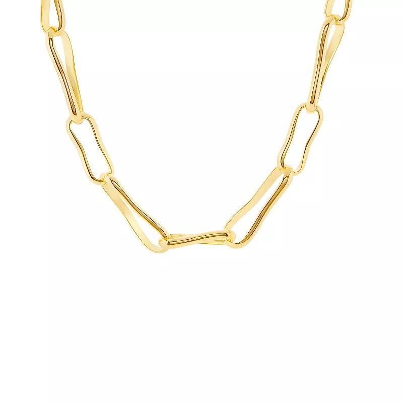 Emberly Polished Chunky Link Necklace, Womens, Yellow Product Image