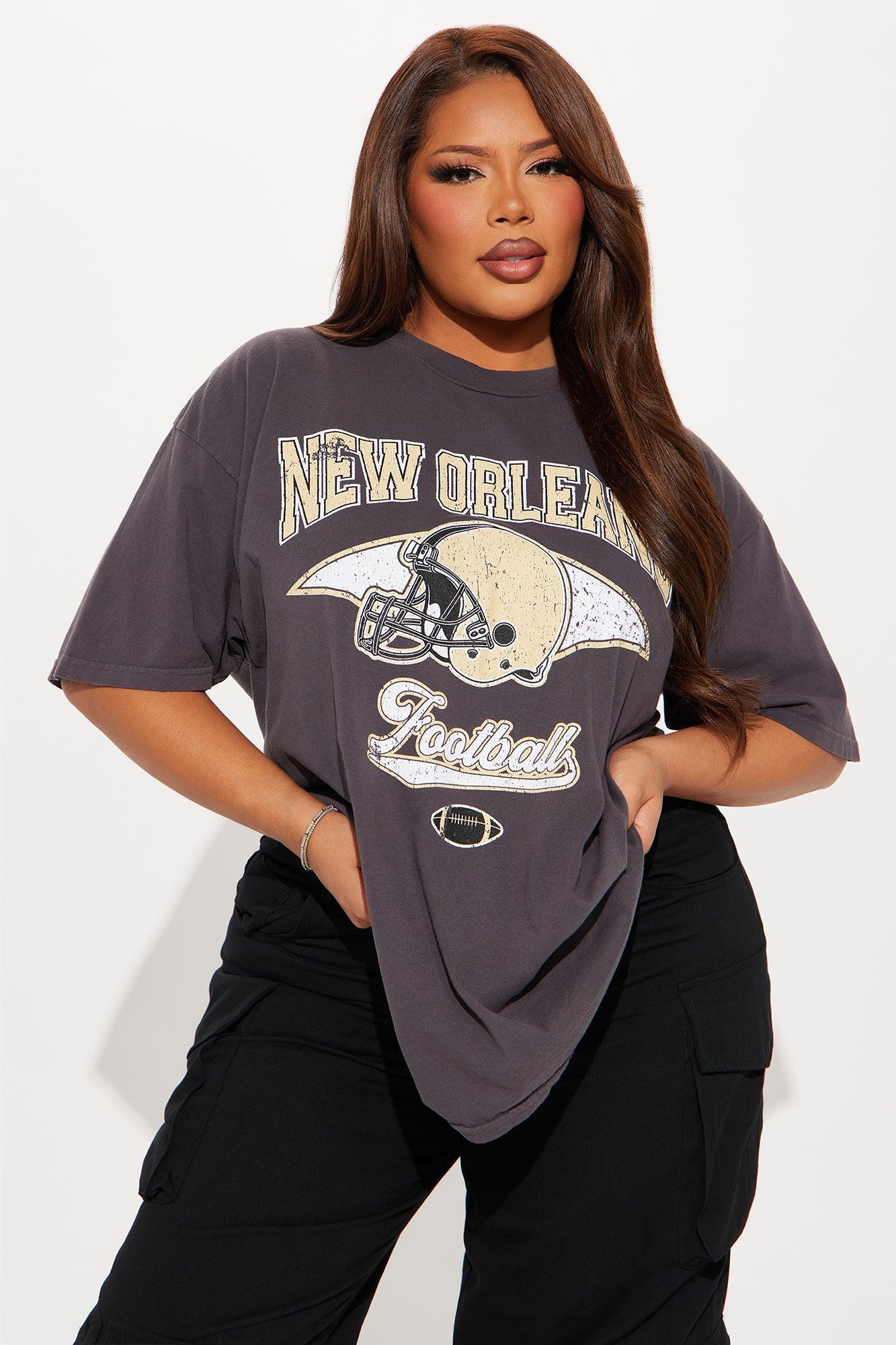 New Orleans Who Dat Washed Tee - Charcoal Product Image