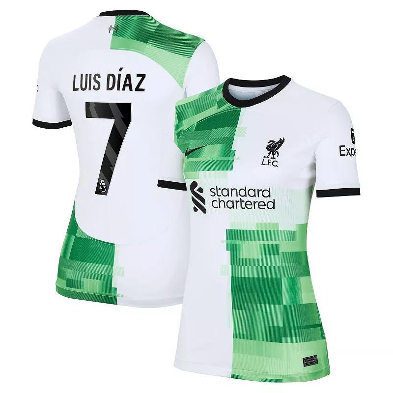 Womens Nike Luis Diaz White Liverpool 2023/24 Away Replica Player Jersey Product Image