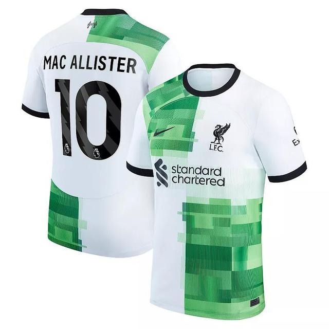 Mens Nike Alexis Mac Allister White Liverpool 2023/24 Away Replica Player Jersey Product Image