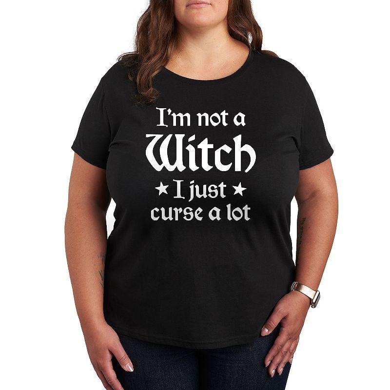 Plus Size Im Not A Witch Graphic Tee, Womens Product Image