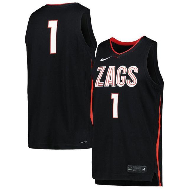 Mens Nike Black Gonzaga Bulldogs Icon Replica Basketball Jersey Product Image