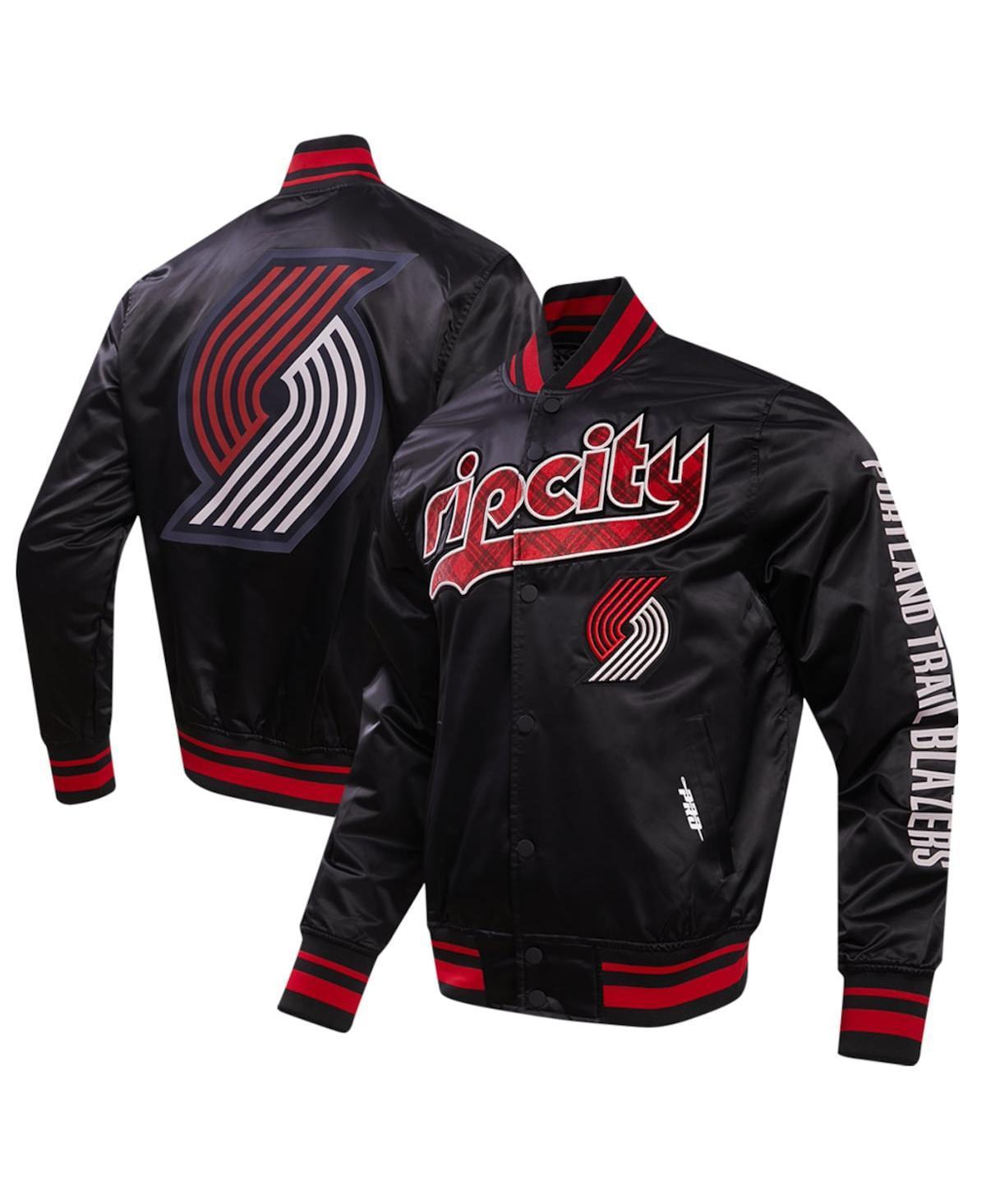 Mens Pro Standard Black Portland Trail Blazers 2023/24 City Edition Satin Full-Snap Jacket Product Image