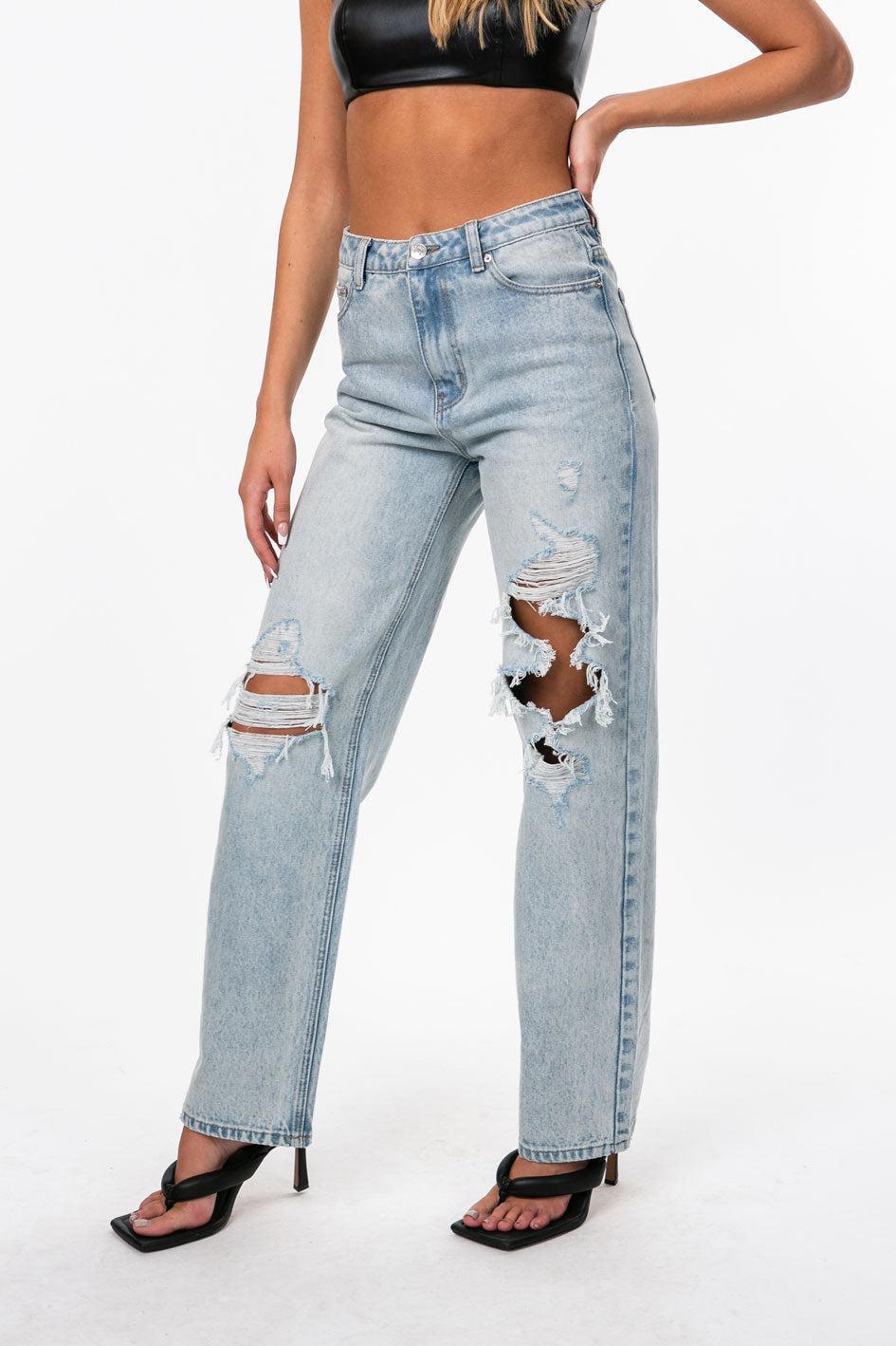 Wide Or Die Ripped Jeans Product Image