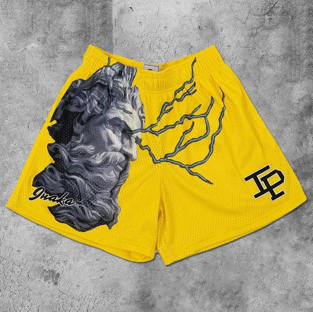 Art Engraving Printed Casual Mesh Shorts Product Image