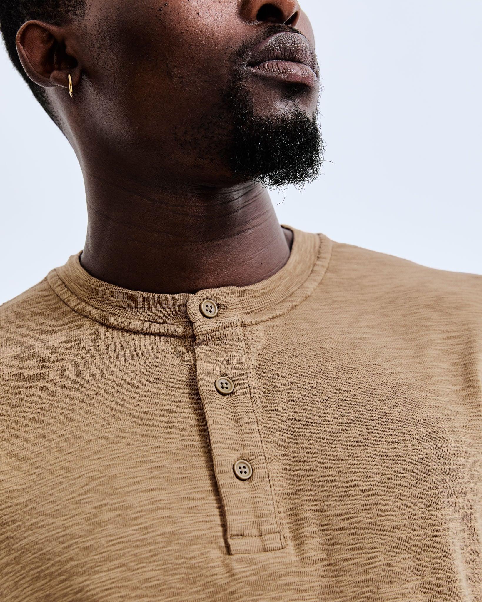 1x1 Slub Henley Male Product Image