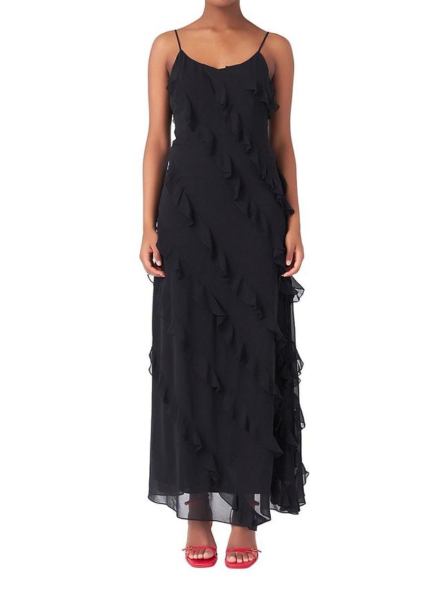 Womens Slip Ruffled Dress Product Image