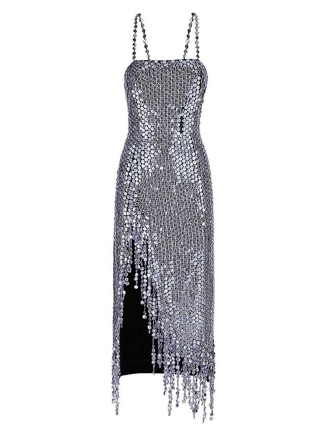 Womens Avery Asymmetric Sequin Midi-Dress Product Image