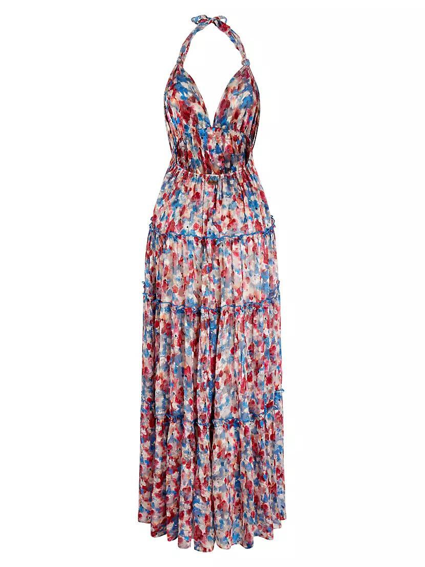 Floral Halter Maxi Dress Product Image