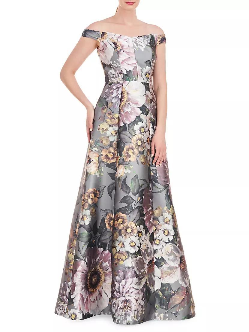 Garland Floral Off-the-Shoulder Gown Product Image