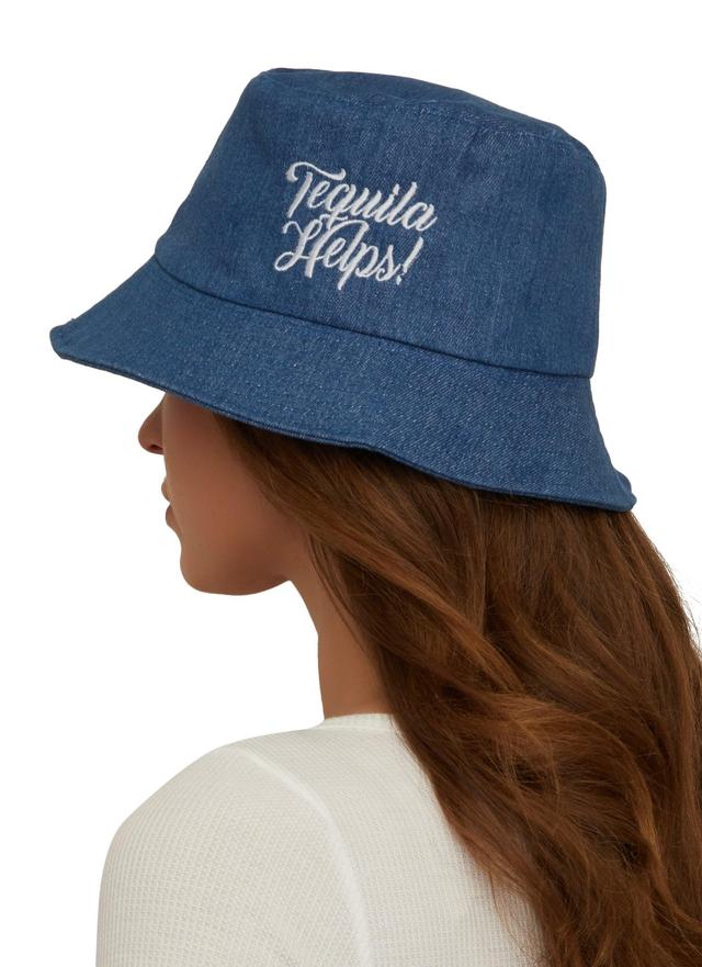 Tequila Helps Denim Bucket Hat Female Product Image