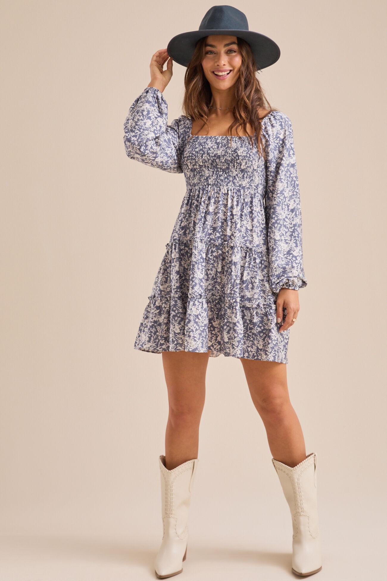 Amira Smocked Mini Dress Product Image