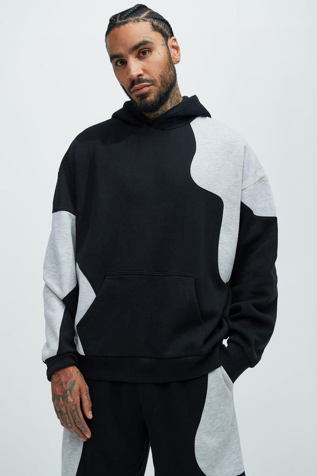 Tyson Opposite Forces Oversize Hoodie - Black/Grey Product Image