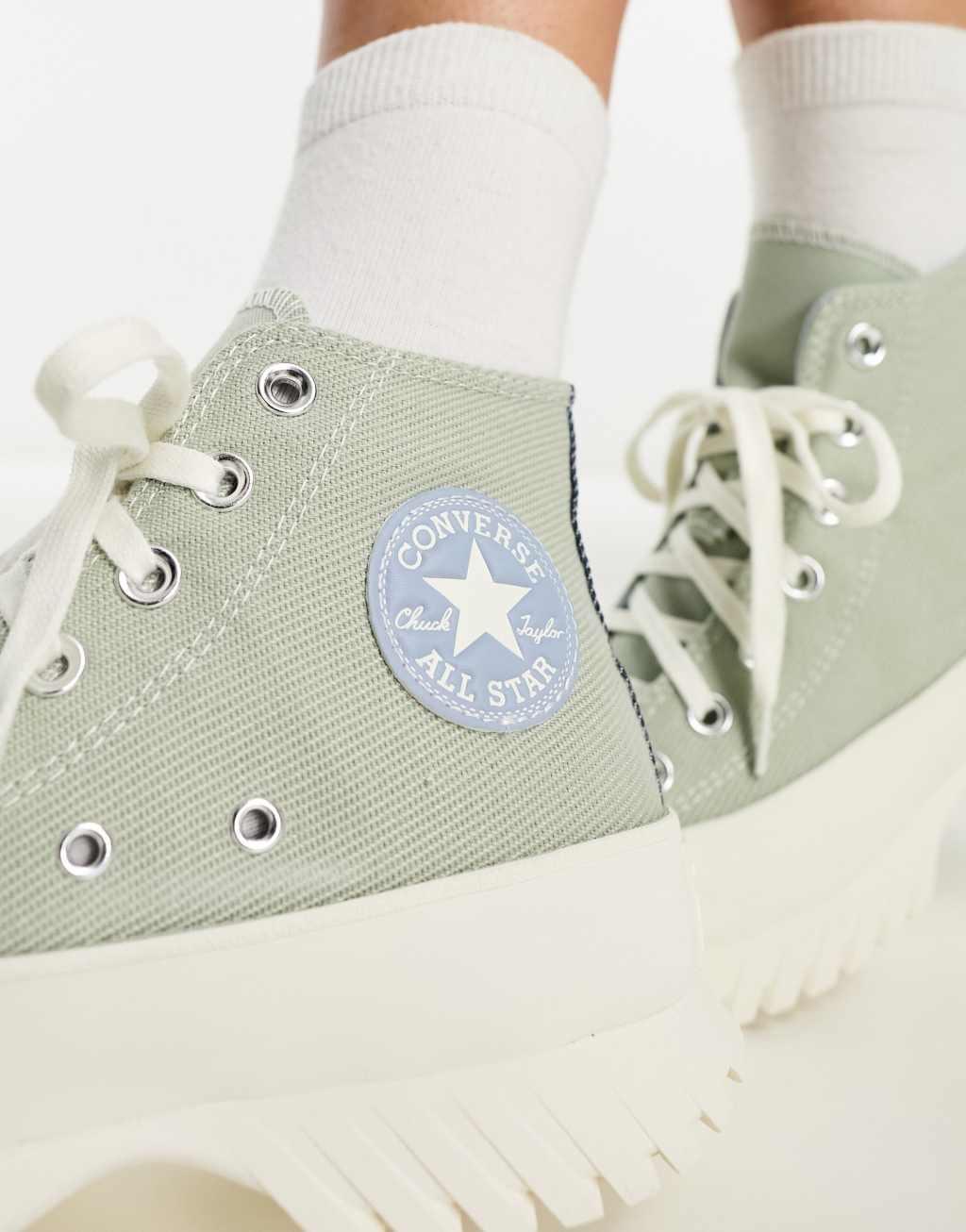 Converse Chuck Taylor All Star Lugged 2.0 platform denim sneakers in sage green Product Image