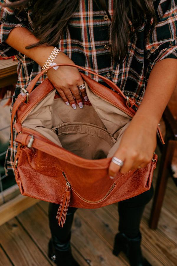 Simply Grand Faux Leather Tote In Maple Product Image