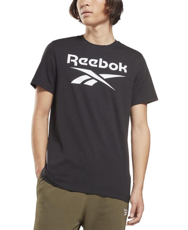 Reebok Mens Slim-Fit Identity Big Logo Short-Sleeve T-Shirt - Black Product Image