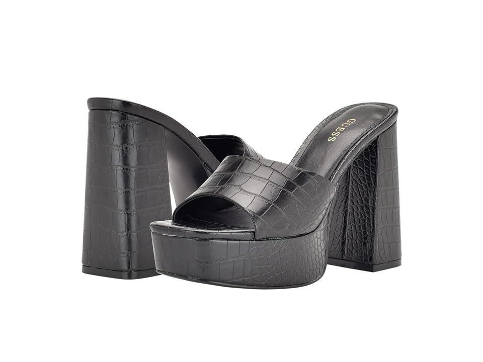 GUESS Jadah Reptile Embossed Platform Sandal Product Image