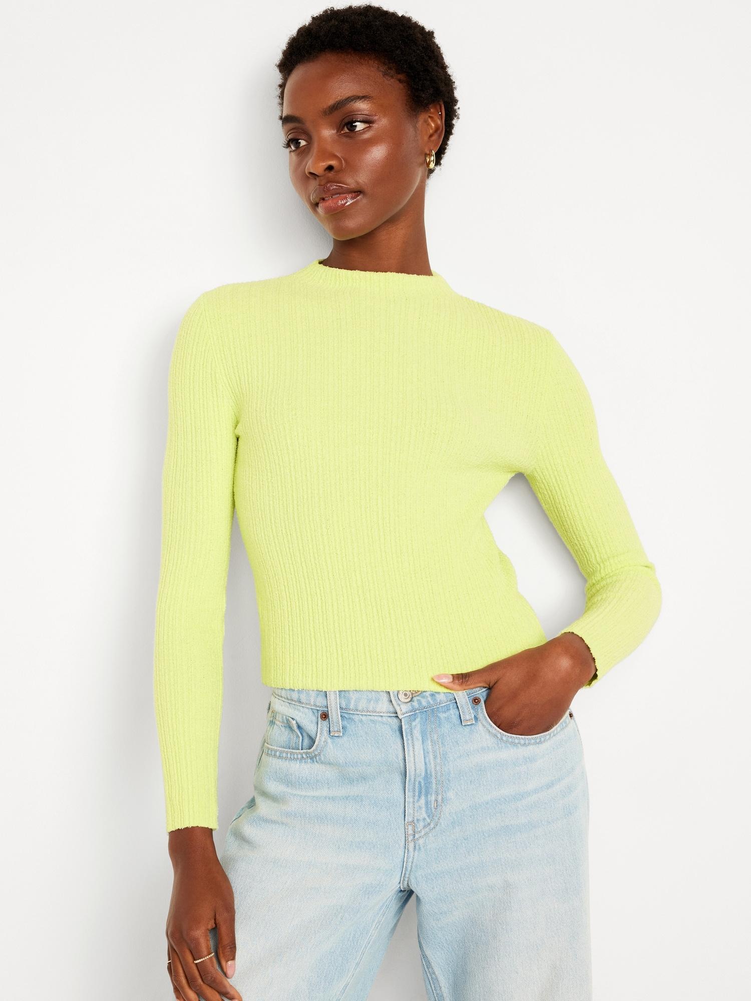 Rib-Knit Cropped Sweater for Women product image