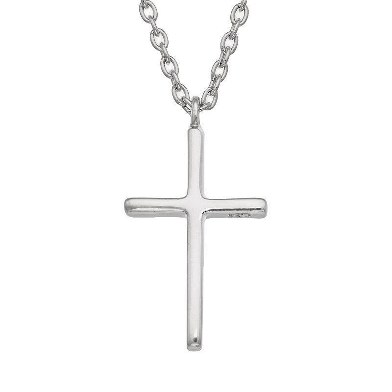 High Polish Cross Pendant In Sterling Silver Product Image