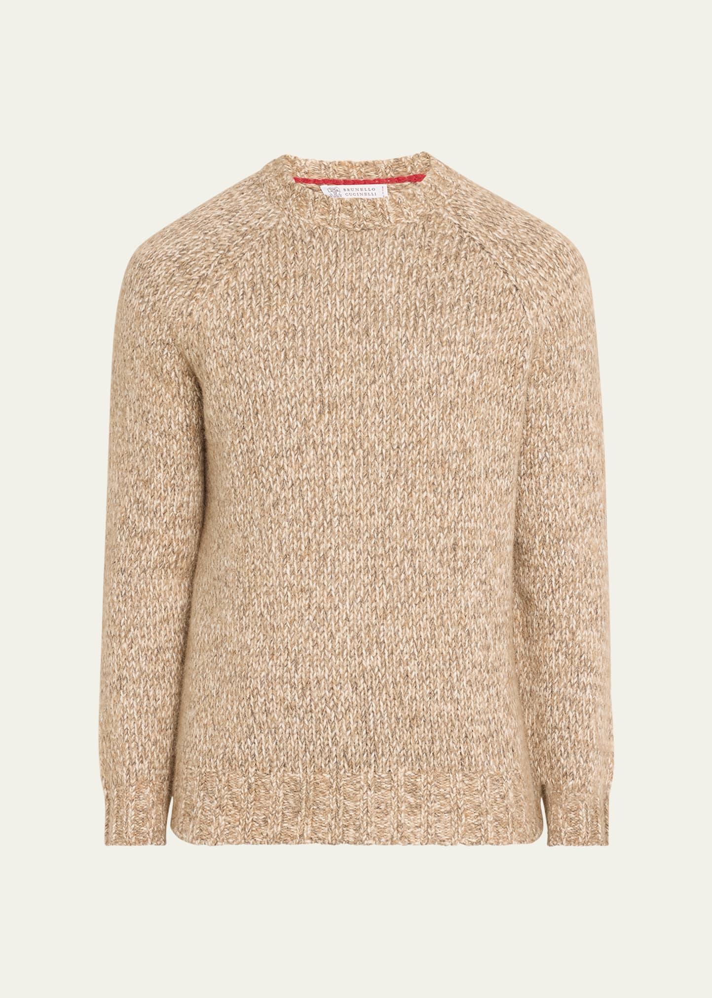 Mens Marled Knit Crewneck Sweater Product Image