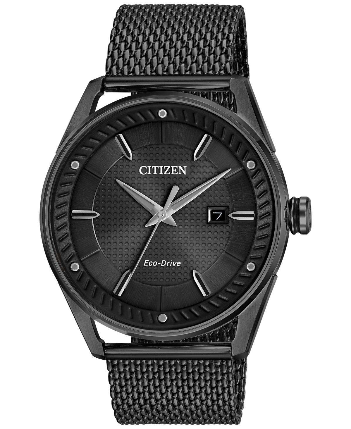 Citizen Mens Drive From Citizen Eco-Drive Black Mesh Stainless Steel Bracelet Watch 42mm Product Image