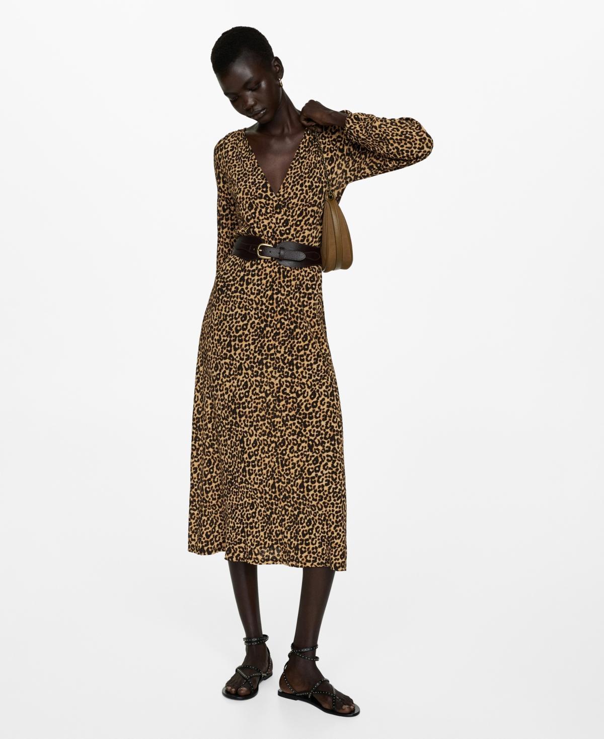 Mango Womens Leopard Gown Product Image