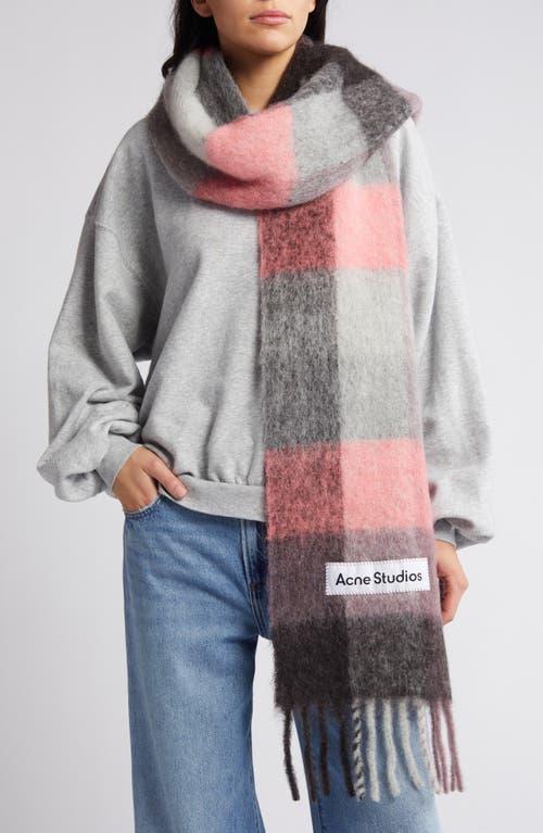 Acne Studios Plaid Wool Blend Scarf Product Image