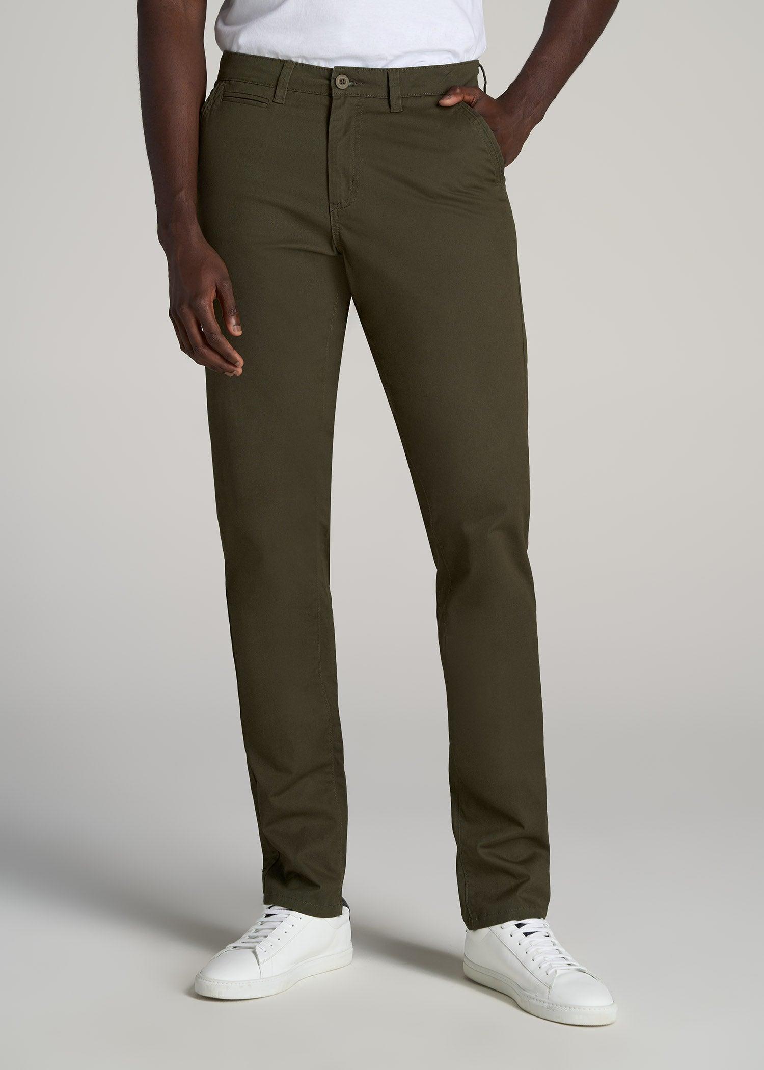 Carman TAPERED Chinos in Camo Green - Pants for Tall Men Product Image