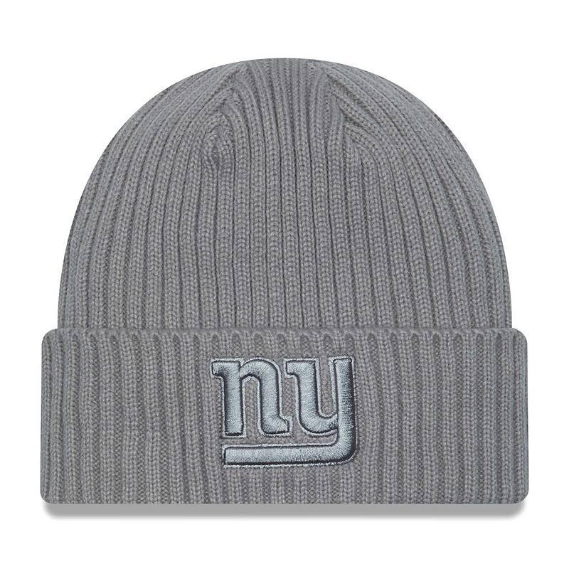 Mens New Era Gray New York Giants Color Pack Cuffed Knit Hat Product Image