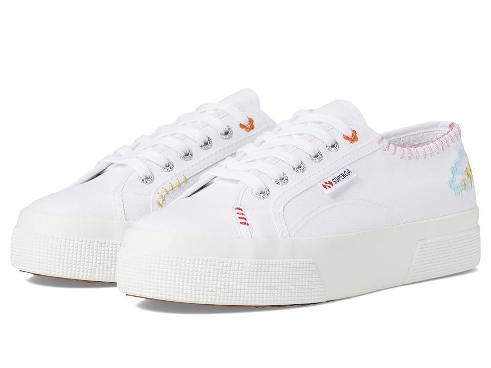 Superga 2740 Happy Logo Multicolor Embroidery Logo) Women's Shoes Product Image