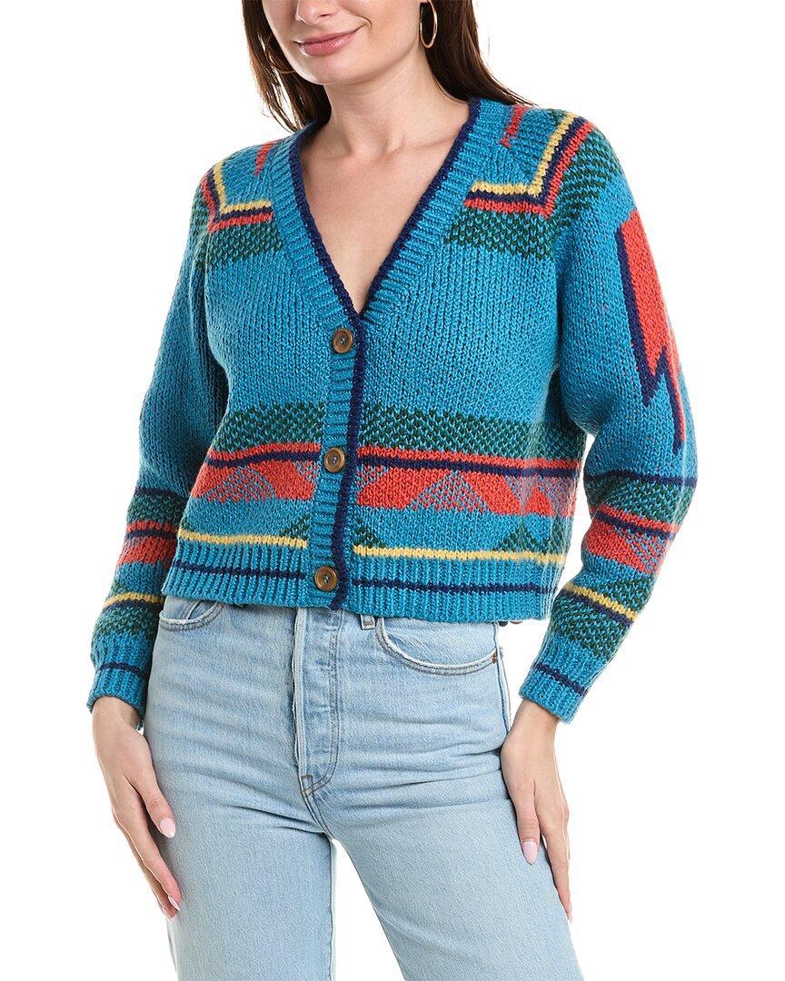 The Raglan Crop Cardigan Oh You Pretty Thing Dazzling Sweater In Blue Product Image