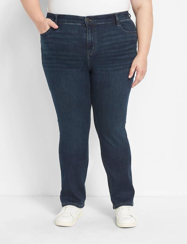 Lane Bryant Straight Fit High-Rise Straight Jean 28 Dark Denim Product Image