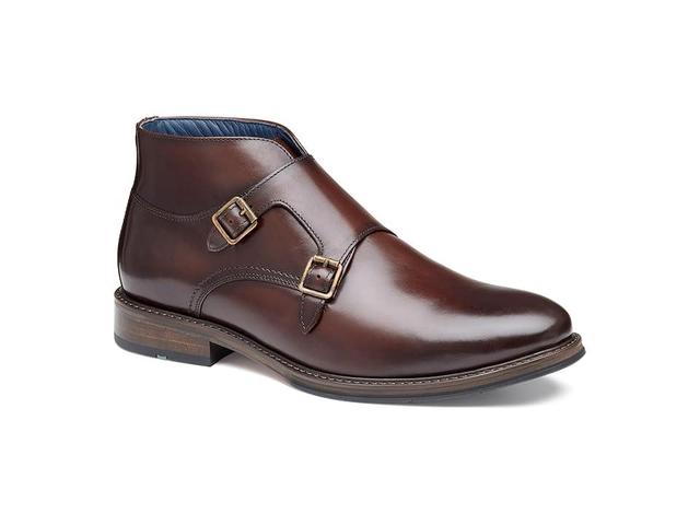 Johnston & Murphy Raleigh Double Buckle Boots (Mahogany Full Grain) Men's Boots Product Image