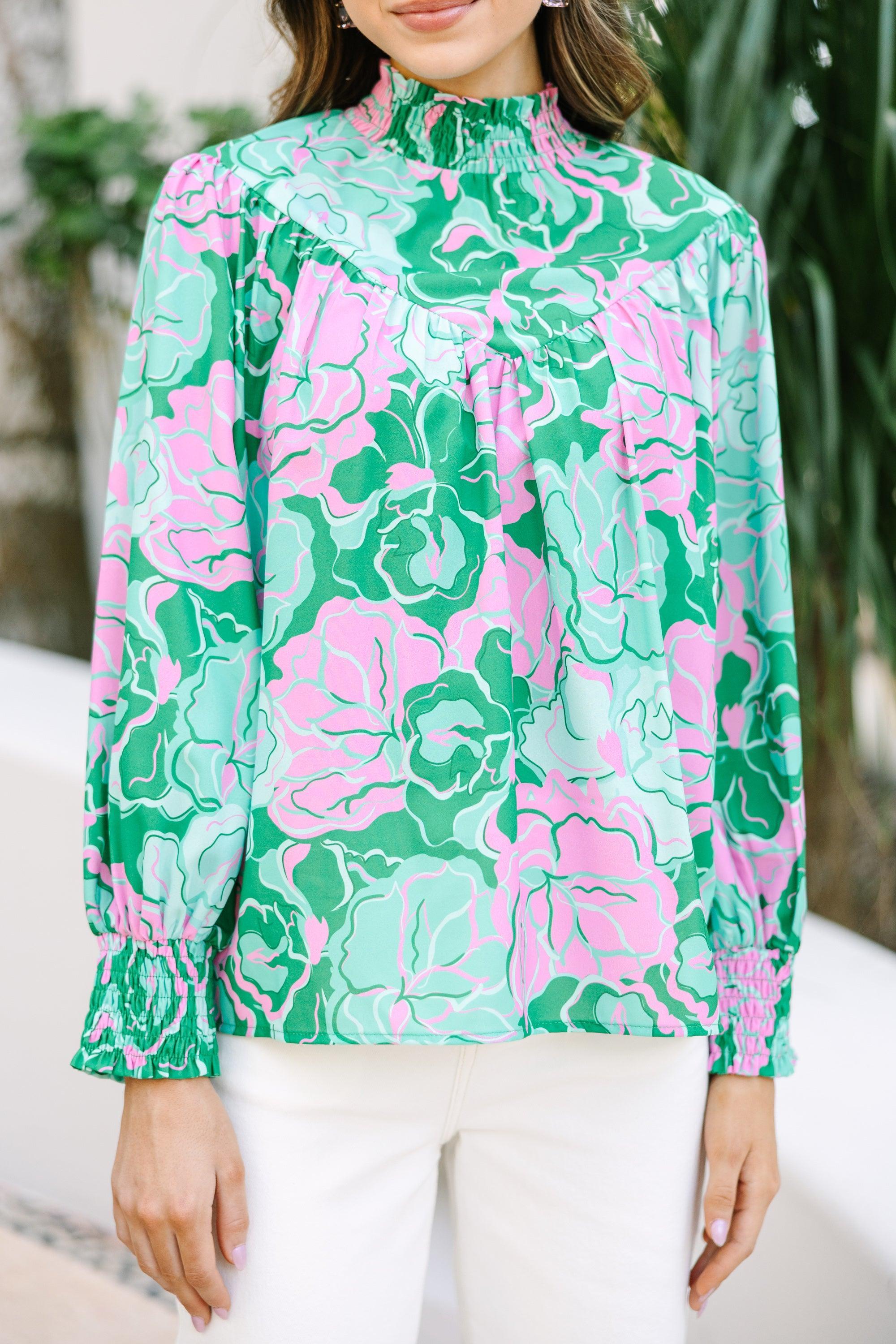 All In Green Floral Blouse Female Product Image