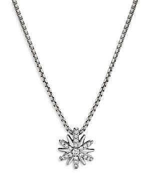 Womens Petite Starburst Station Necklace With Diamonds Product Image