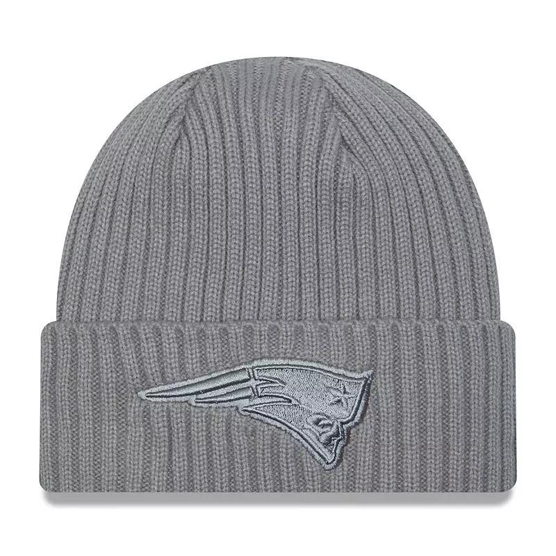 Mens New Era Gray New England Patriots Color Pack Cuffed Knit Hat Product Image