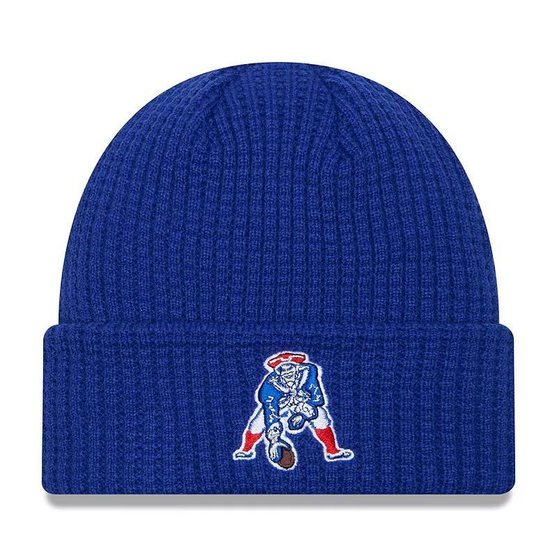 Mens New Era Navy New England Patriots Historic Prime Cuffed Knit Hat Product Image